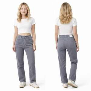 WEWOREWHAT Baby Boot Jeans Gray Blue Denim High Rise Size 26 NWT Minimalist